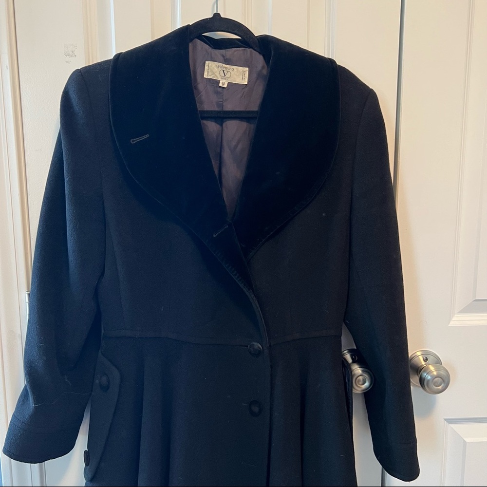 Vintage Valentino Miss V Wool Swing Coat